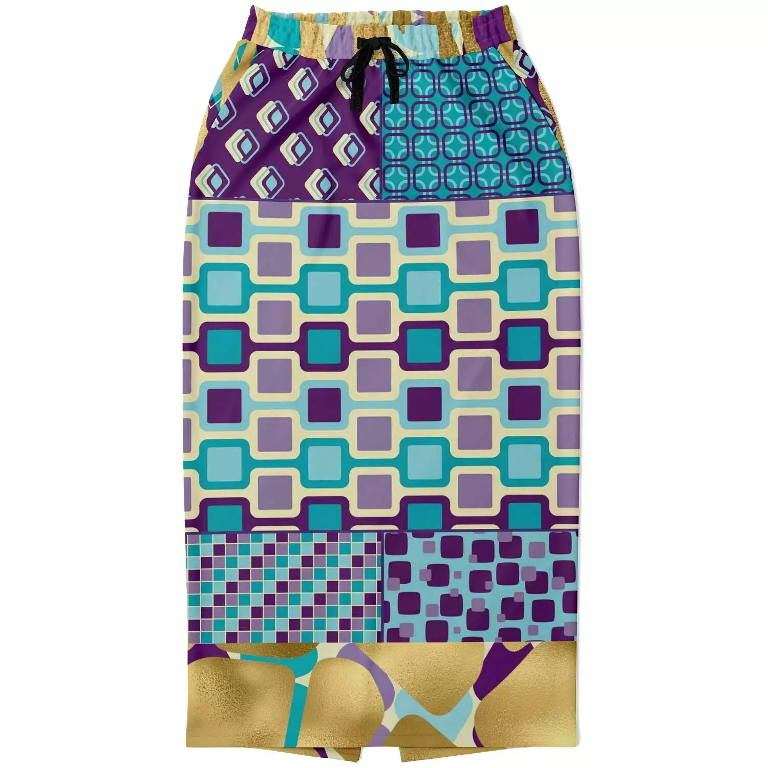 Purple Jetson Eco-Poly Long Pocket Skirt