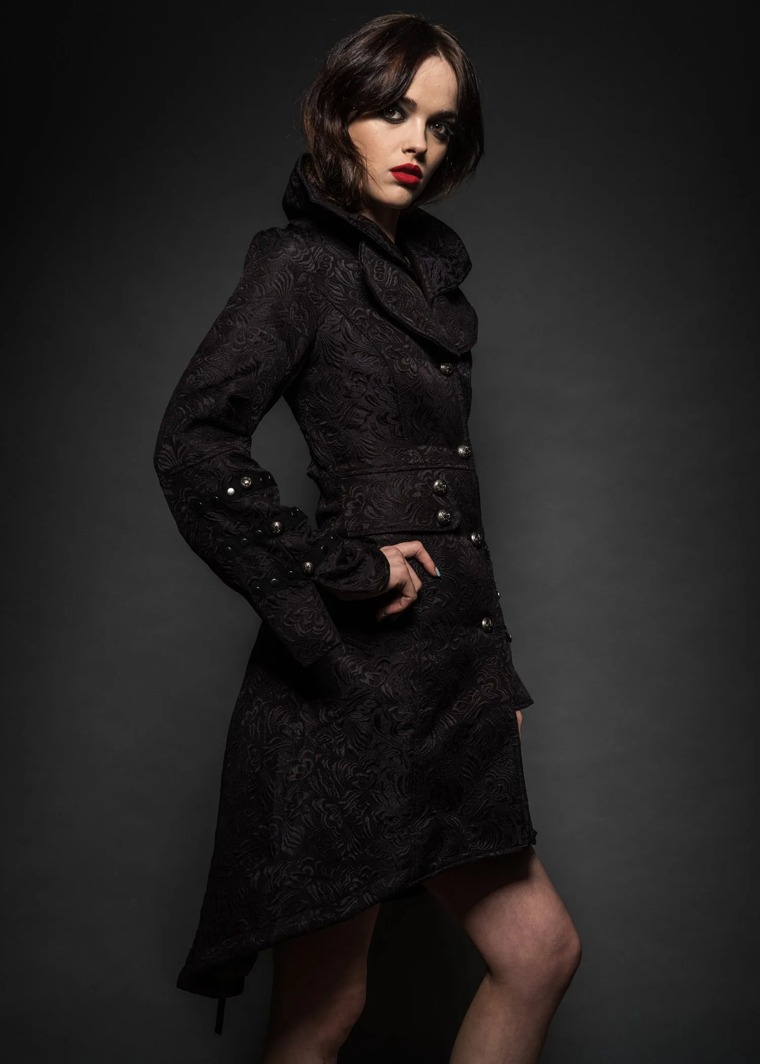 Rocket Queen Black Victorian Coat with Lacing