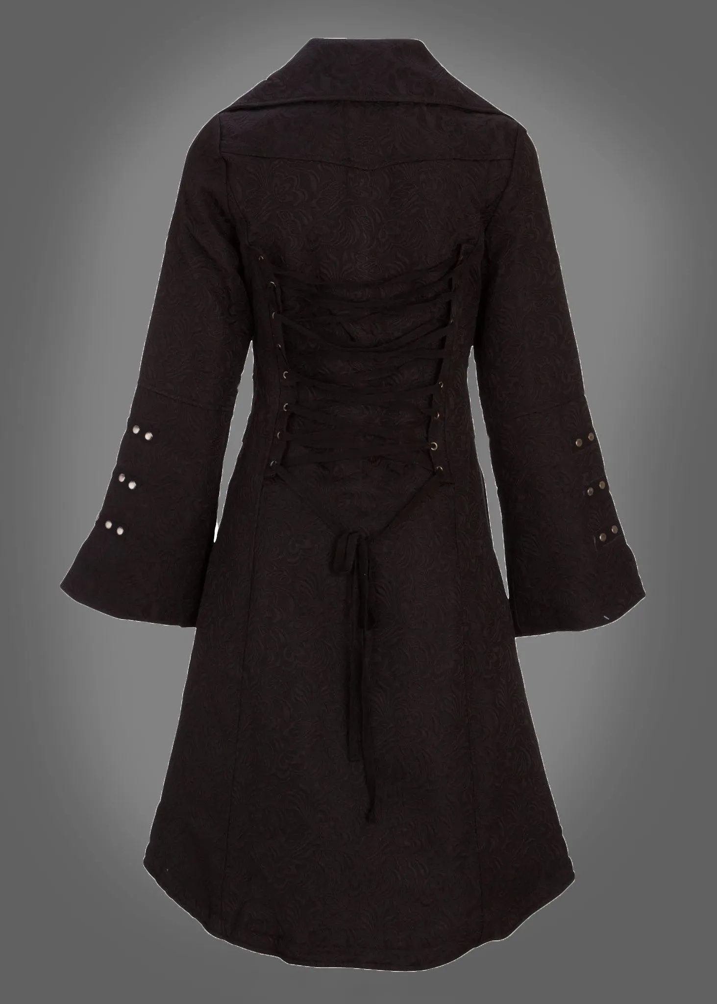 Rocket Queen Black Victorian Coat with Lacing