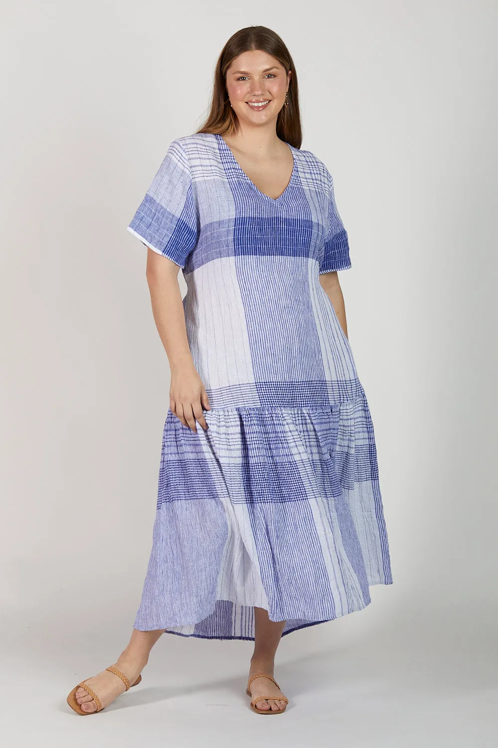 Sally Linen Maxi Dress in Saori