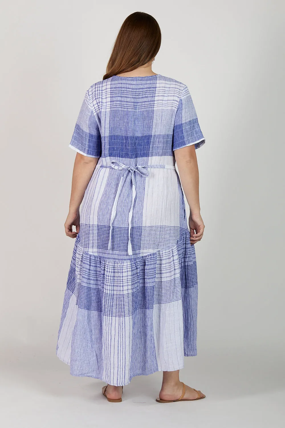 Sally Linen Maxi Dress in Saori