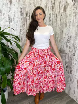 Sasha Maxi Skirt - Pink Blossom