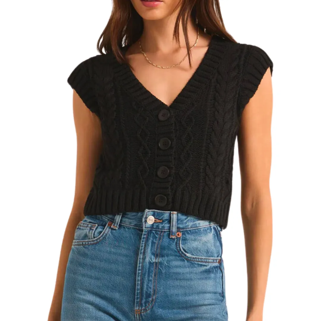 SET ADRIFT SWEATER VEST BLACK