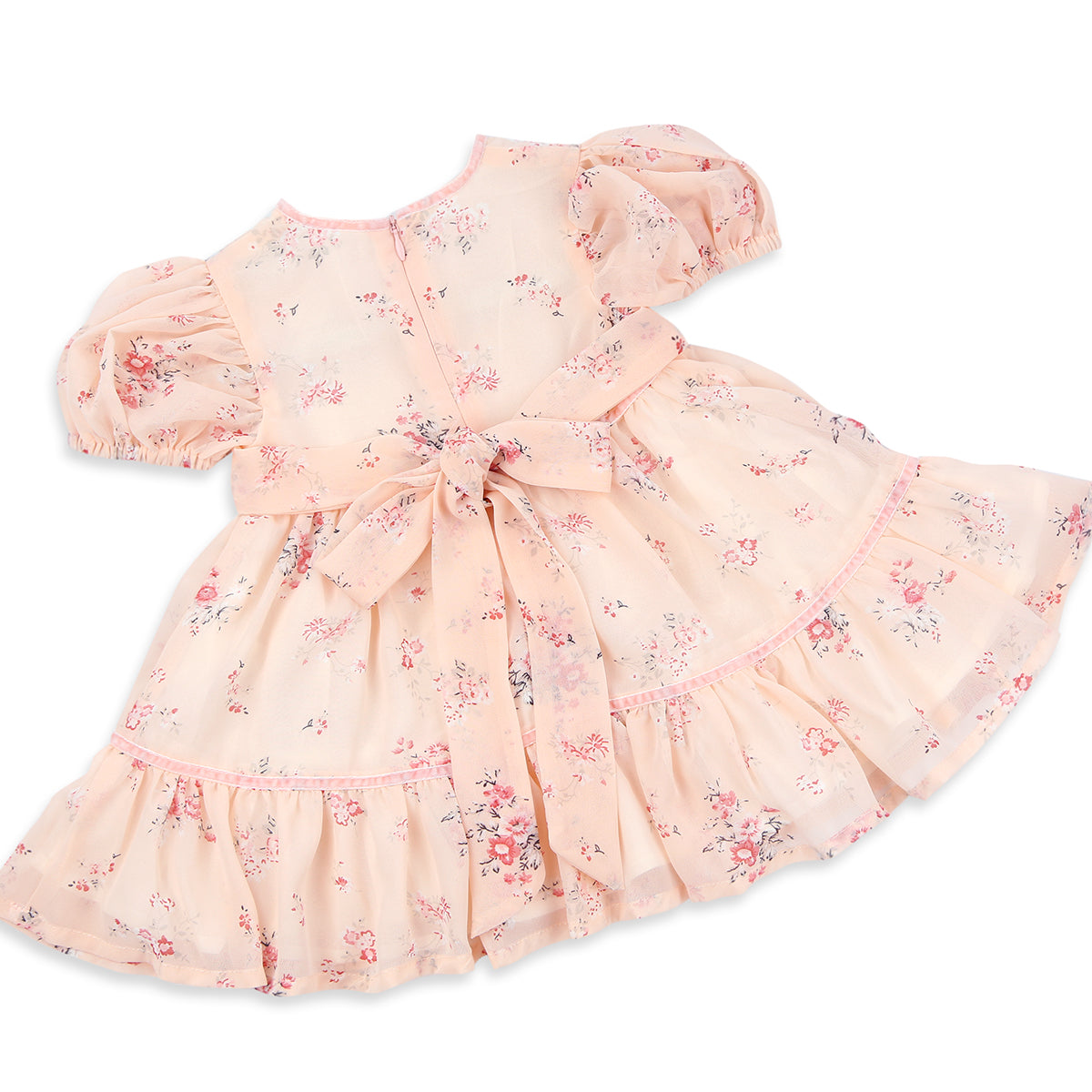 Sophia Dress with pink velvet bows