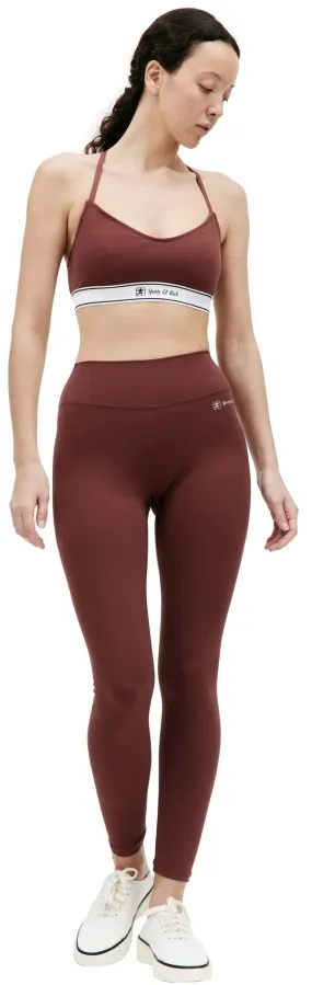 SPORTY + RICH Runner Script High Waisted Legging - Maroon