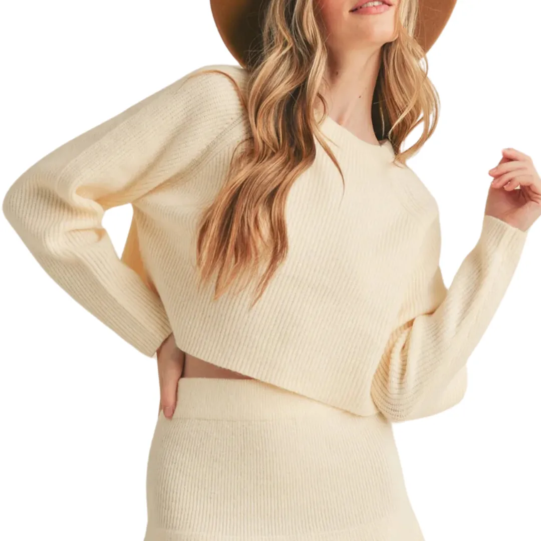 SWEATER KNIT TOP CREAM