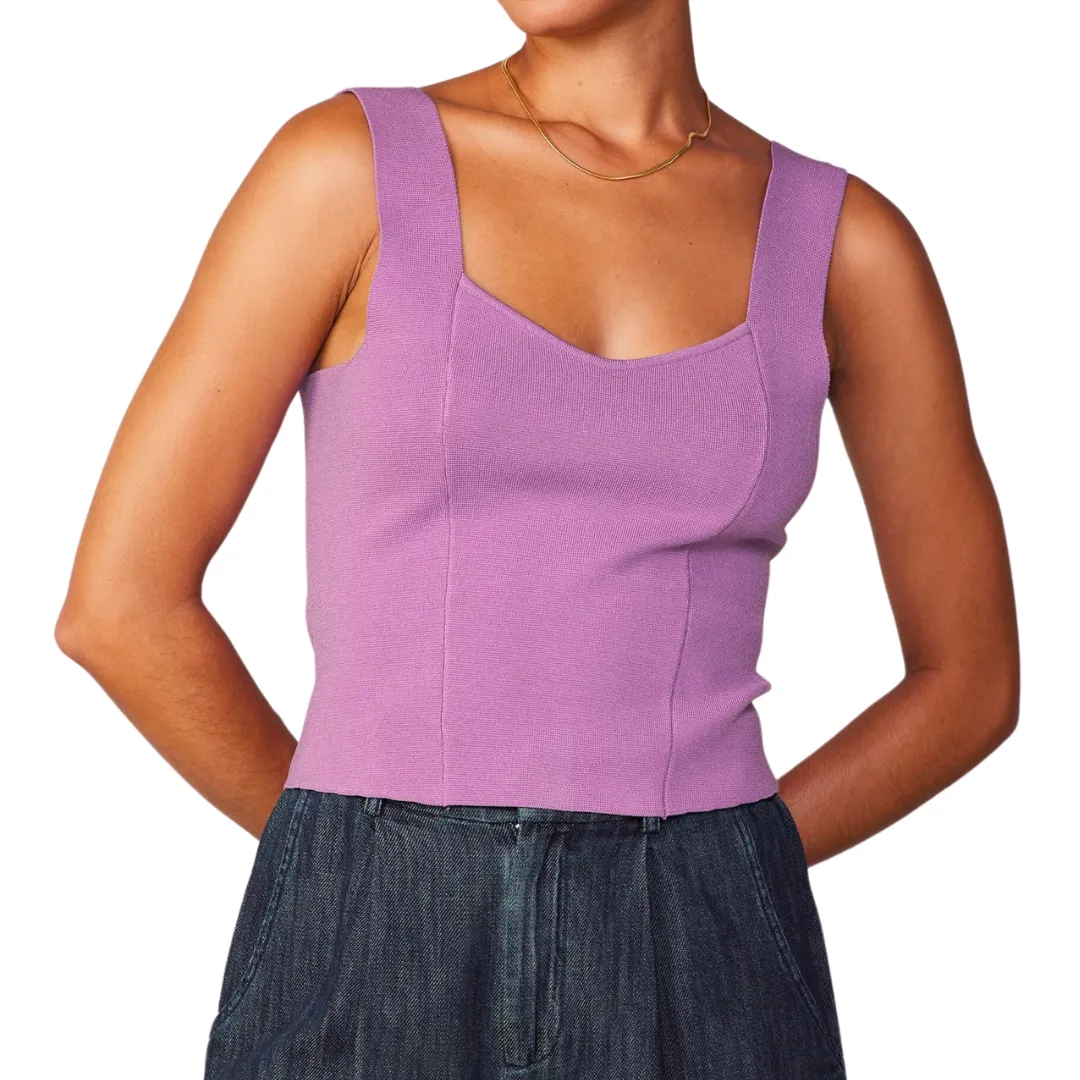 SWEETHEART SWEATER TANK TOP LILAC