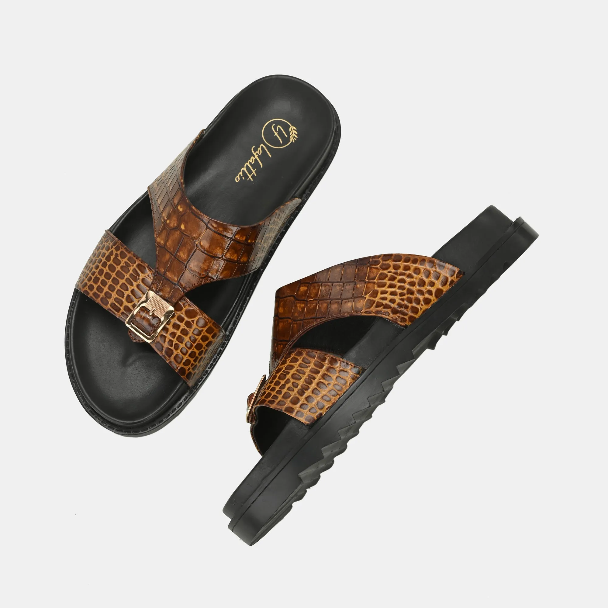 Tan Arba Slippers By Lafattio