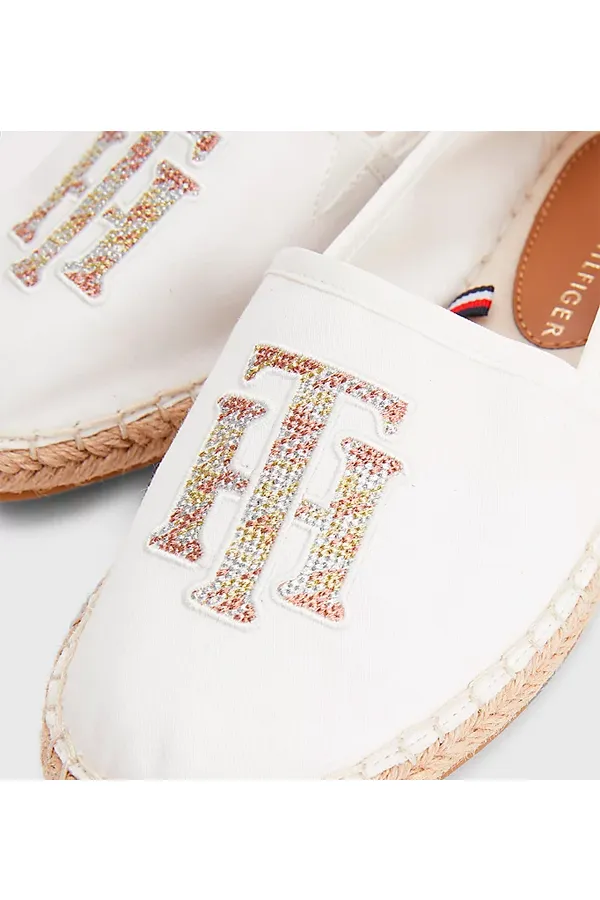 Tommy Hilfiger Women Monogram Espadrilles White