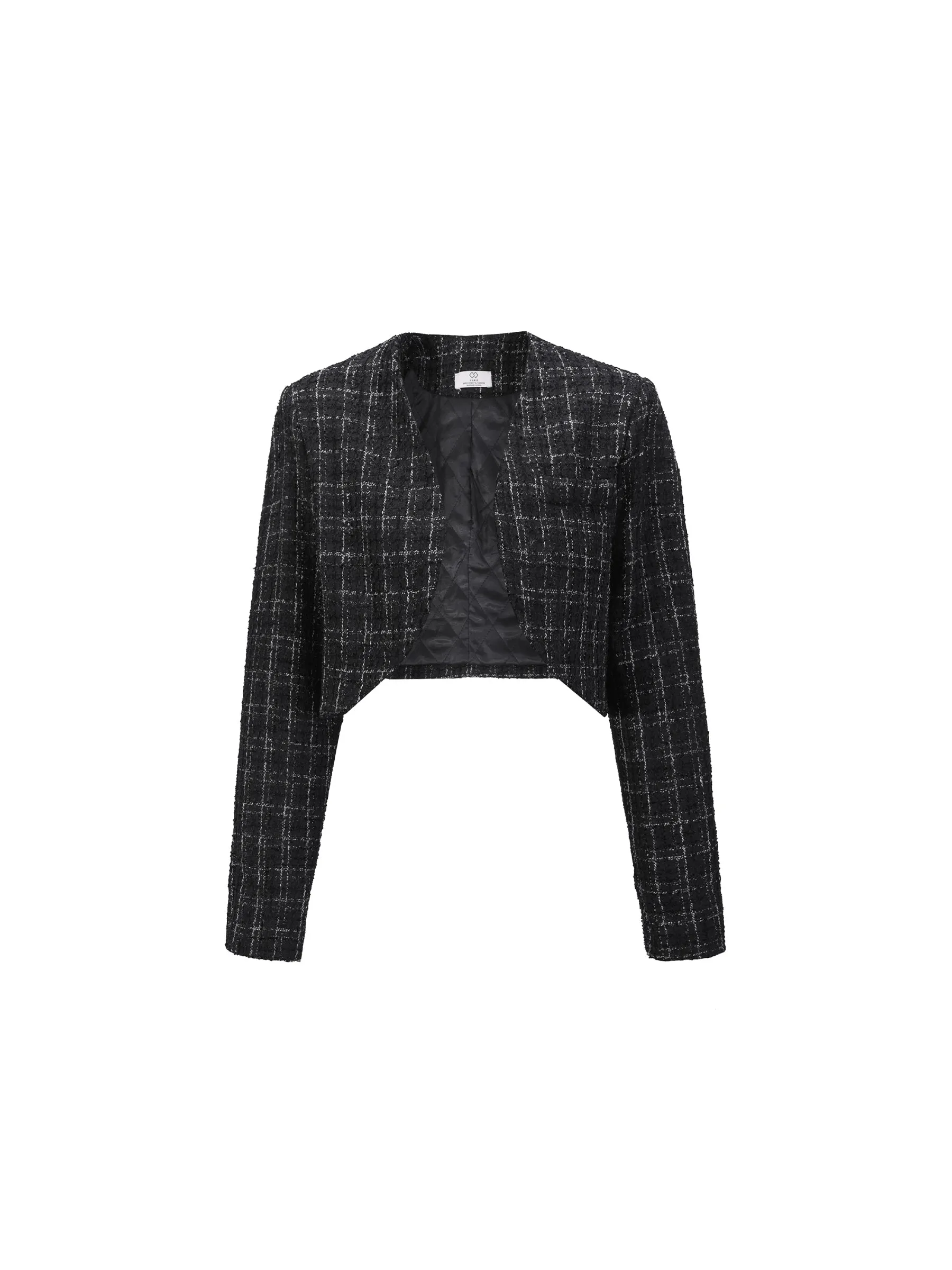 Tweed Open Cropped Coat