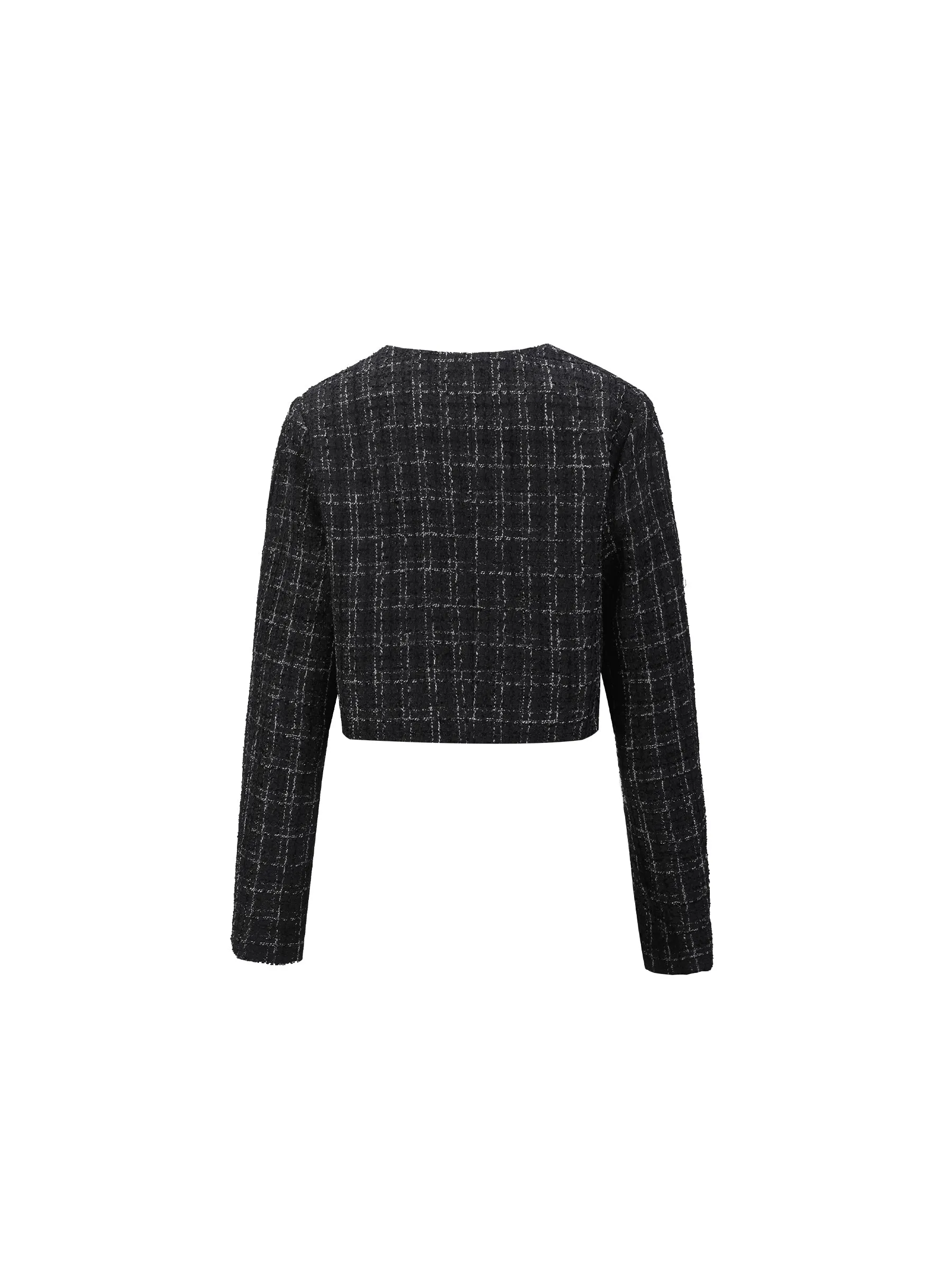 Tweed Open Cropped Coat