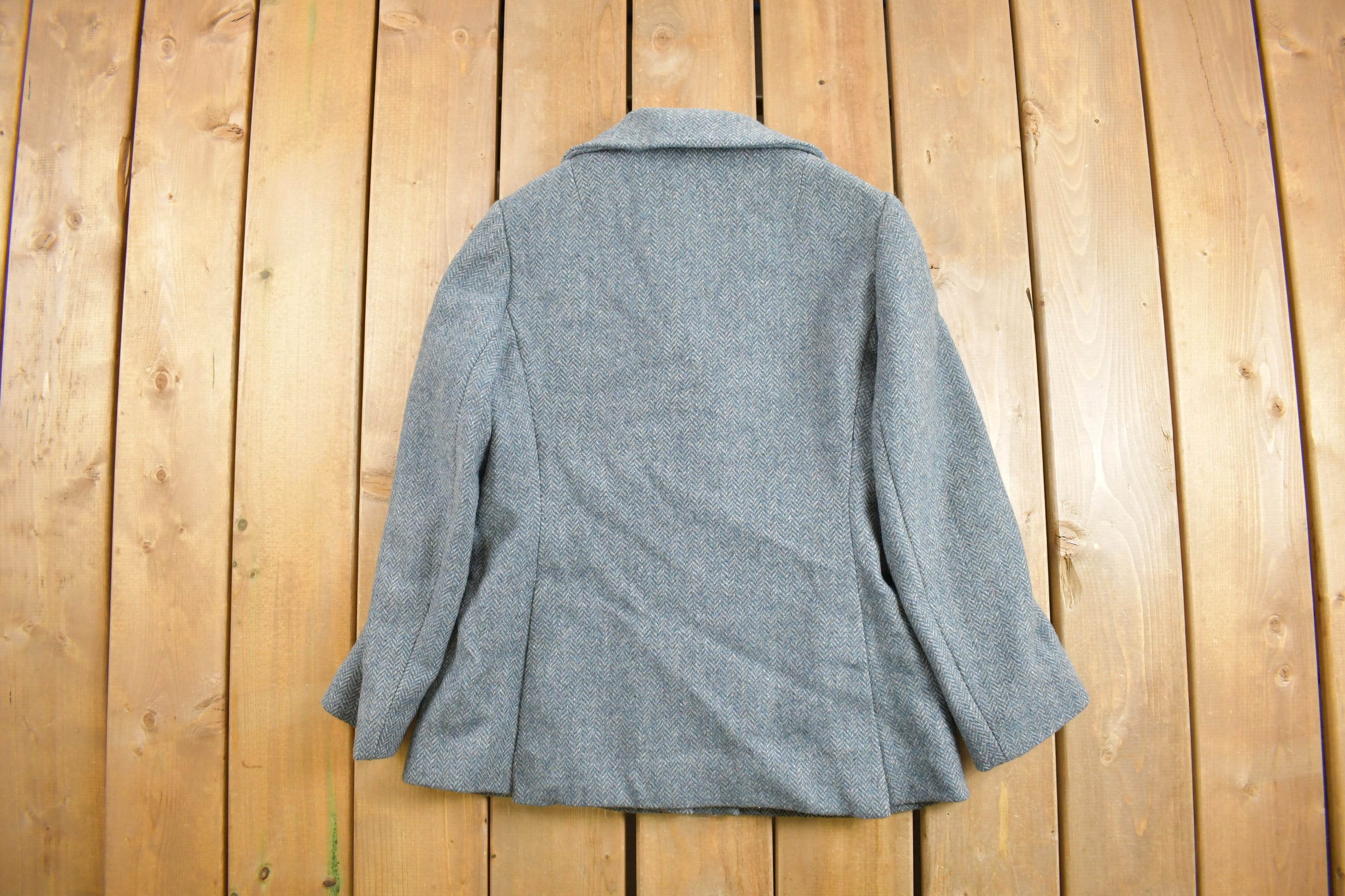 Vintage 1960s National Board Lined Herringbone Wool Jacket / True Vintage / 1960s Jacket / Formal