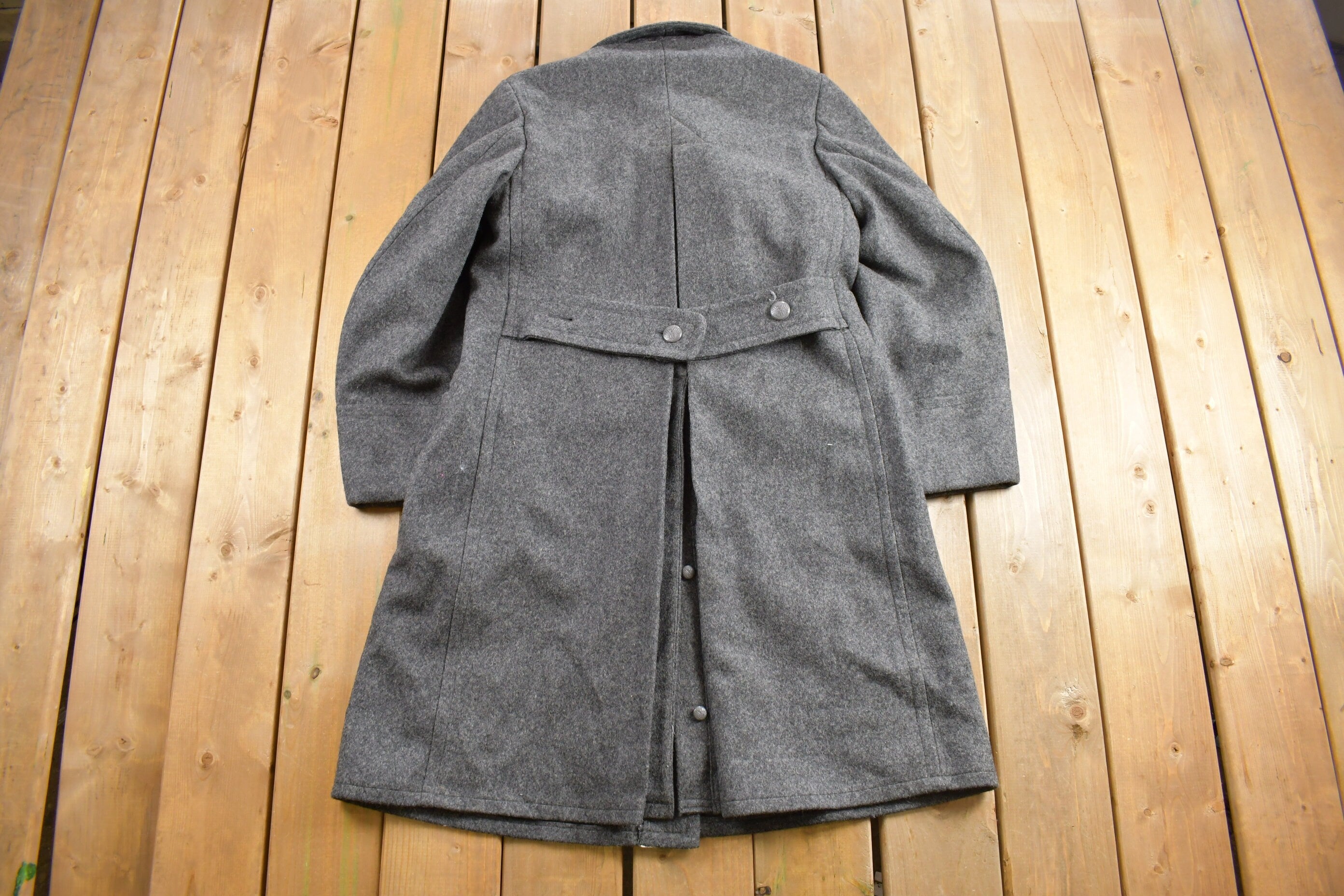 Vintage 1963 Danish Military Wool Over Coat / Wool Jacket  / 60s Jacket / Danish Military / Winter / Cozy Trench Coat / 60s / KL