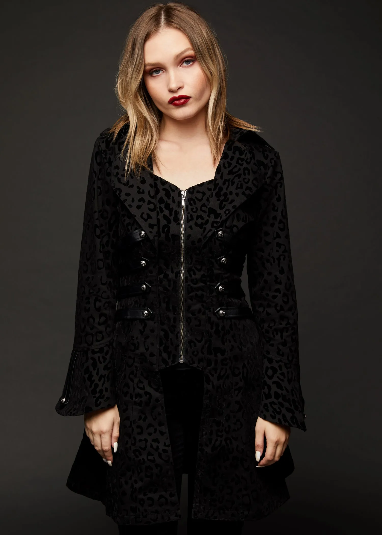 Wild at Heart Black Leopard Print Coat