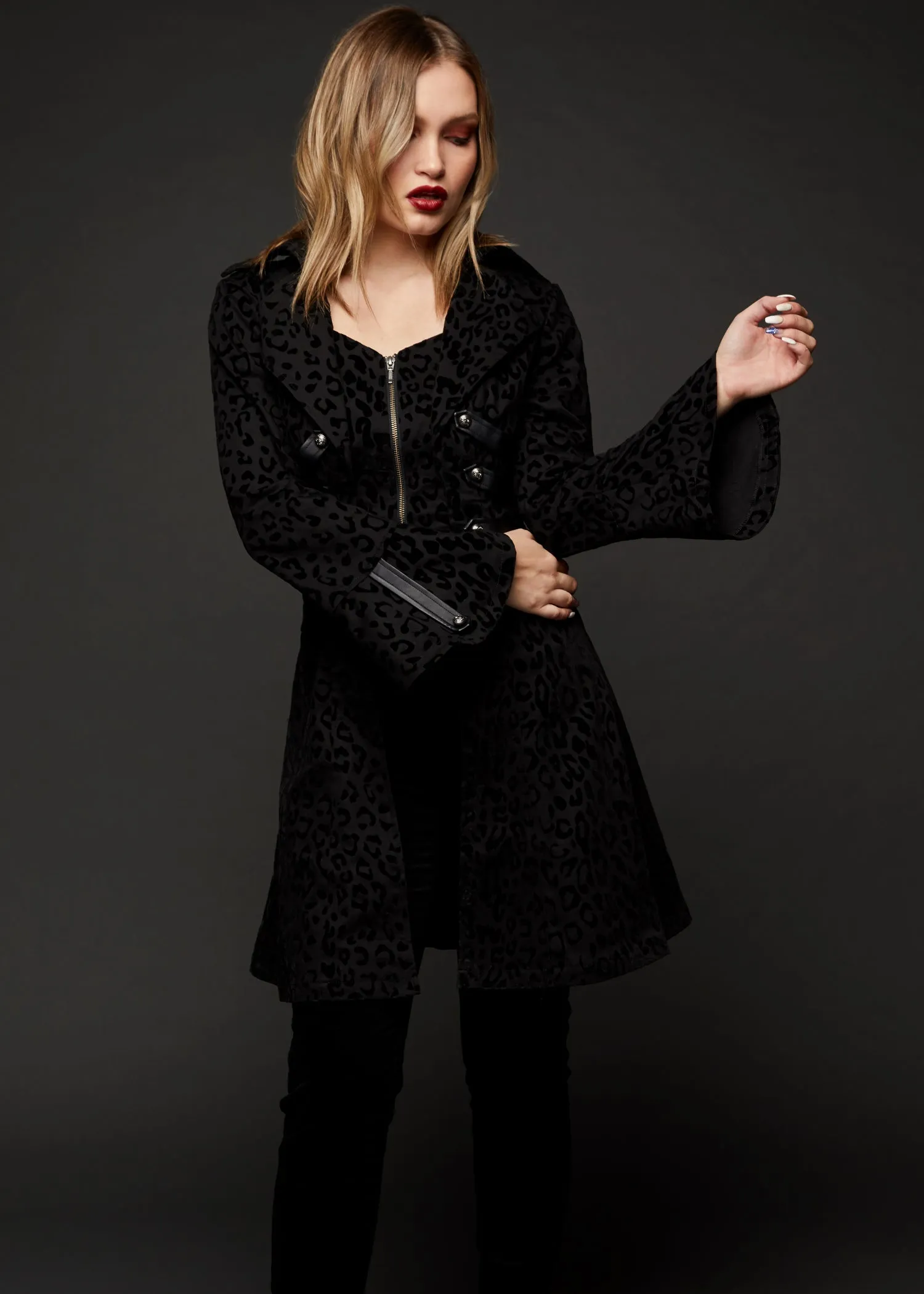 Wild at Heart Black Leopard Print Coat