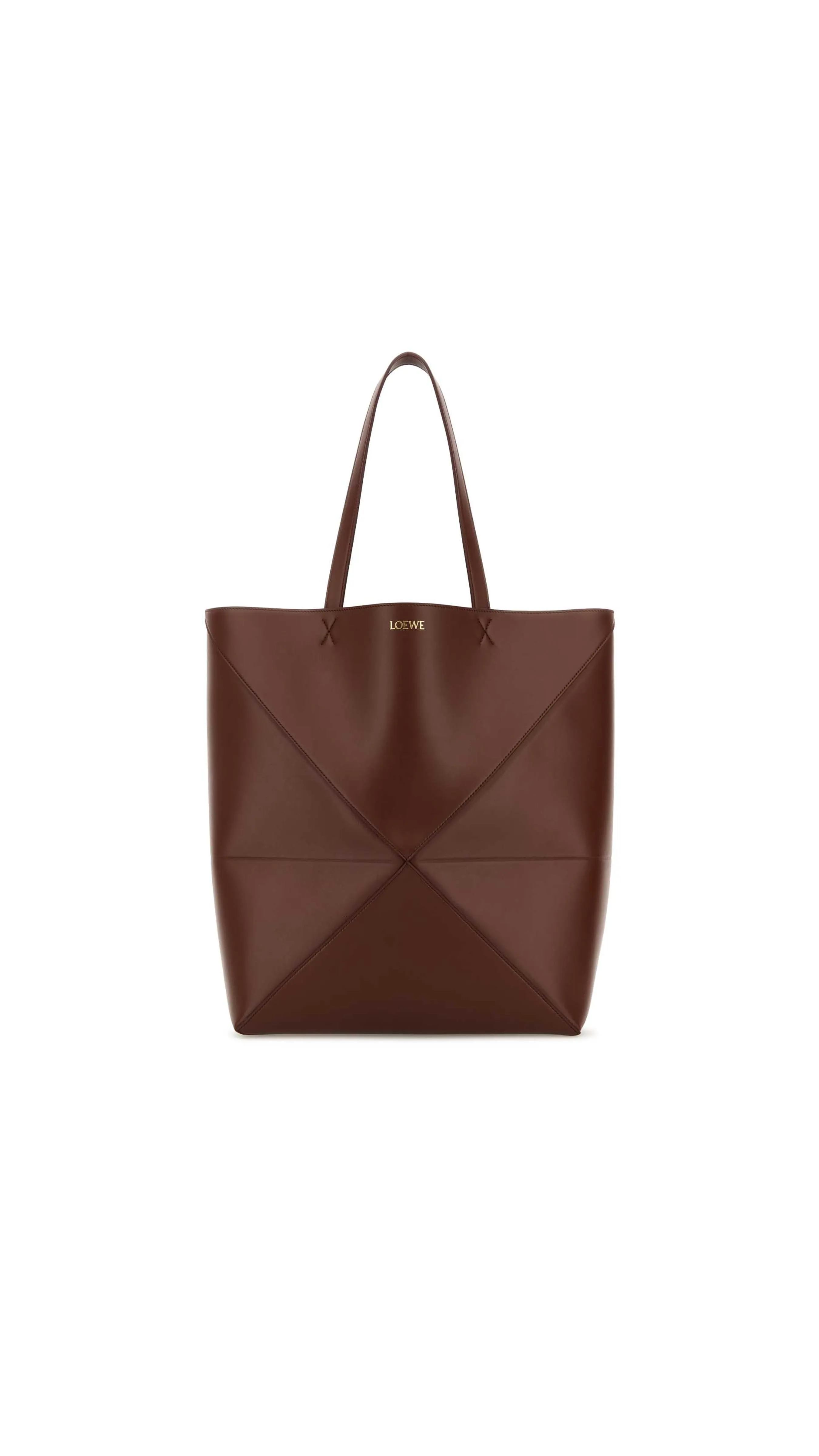 XL Puzzle Fold Tote  - Brownie