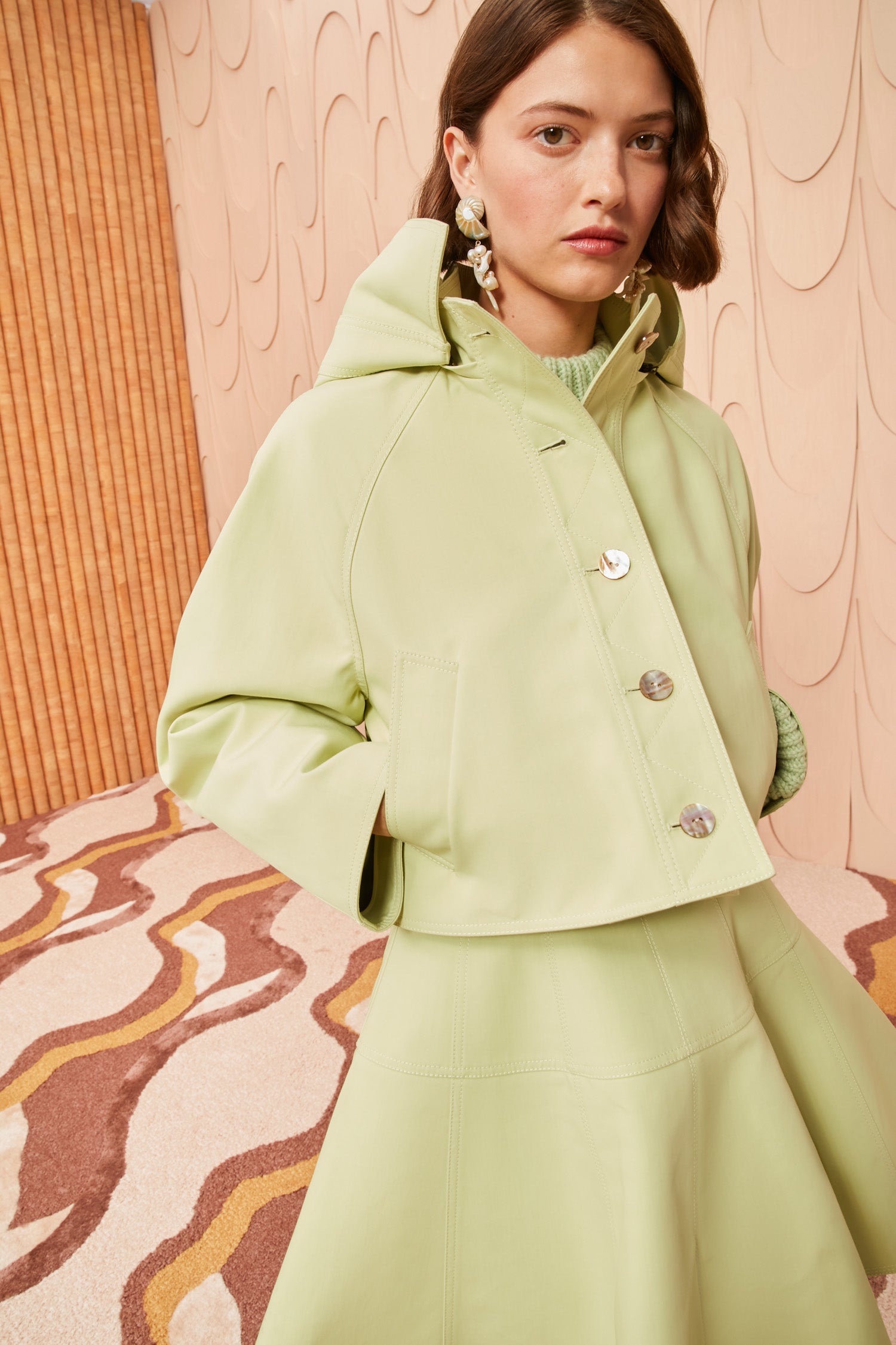 Yves Jacket - Pistachio Colorblock