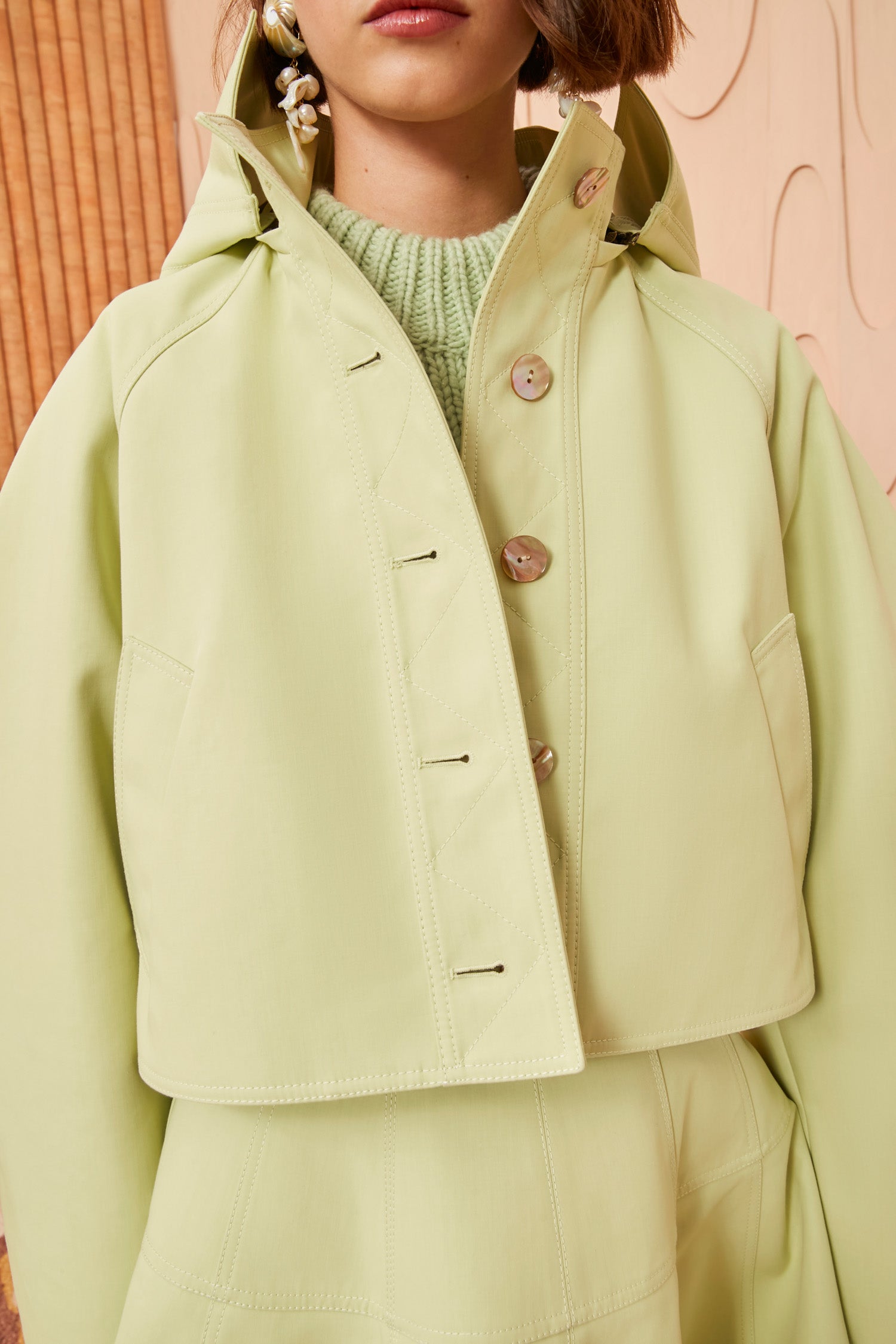 Yves Jacket - Pistachio Colorblock