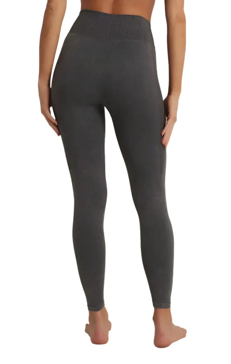 Z Supply WASH OUT SEAMLESS 7/8 LEGGING Graphite